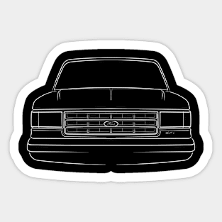 front/profile - 1987 Ford f-150 4x4 - stencil, white Sticker
